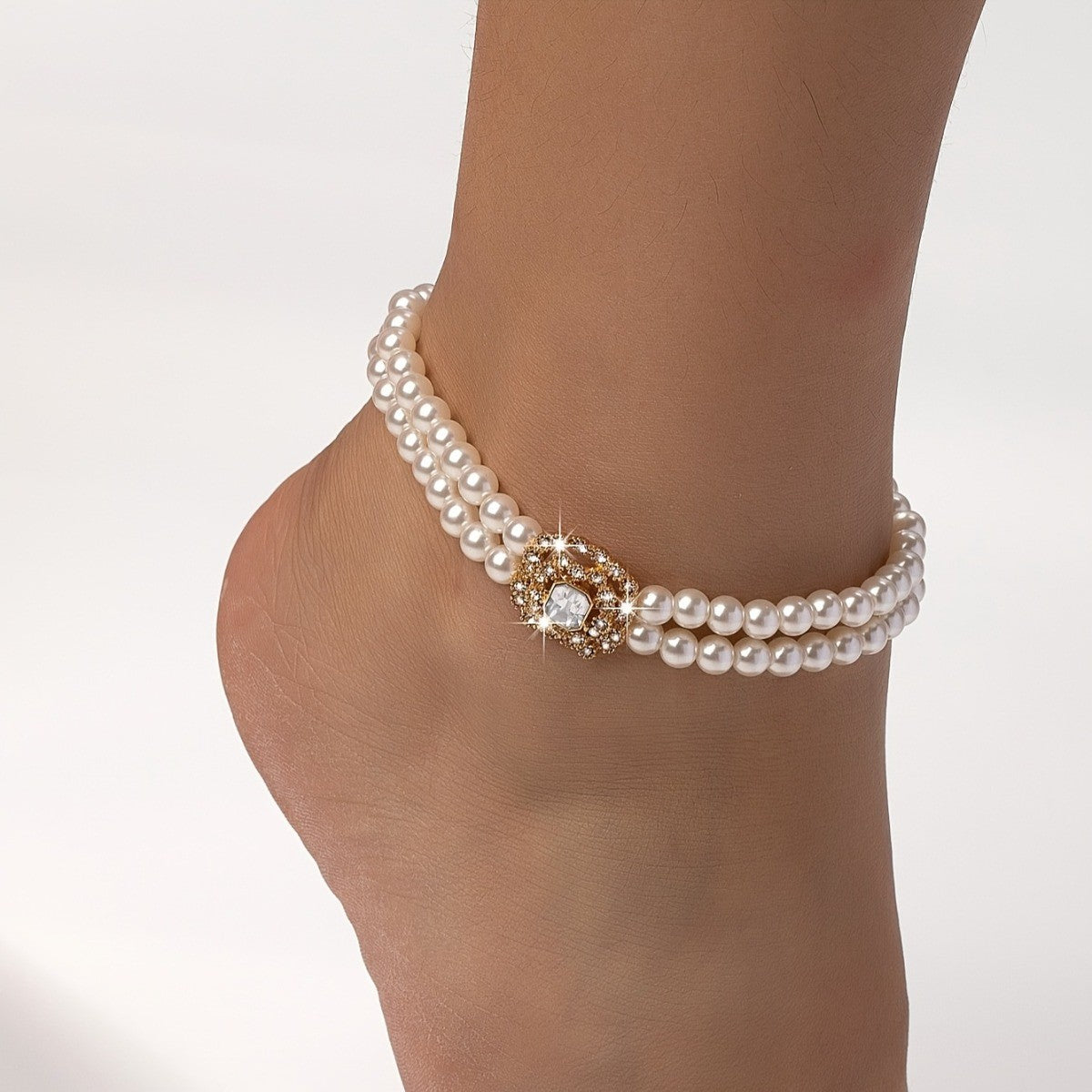 Double Strand Pearl Anklet