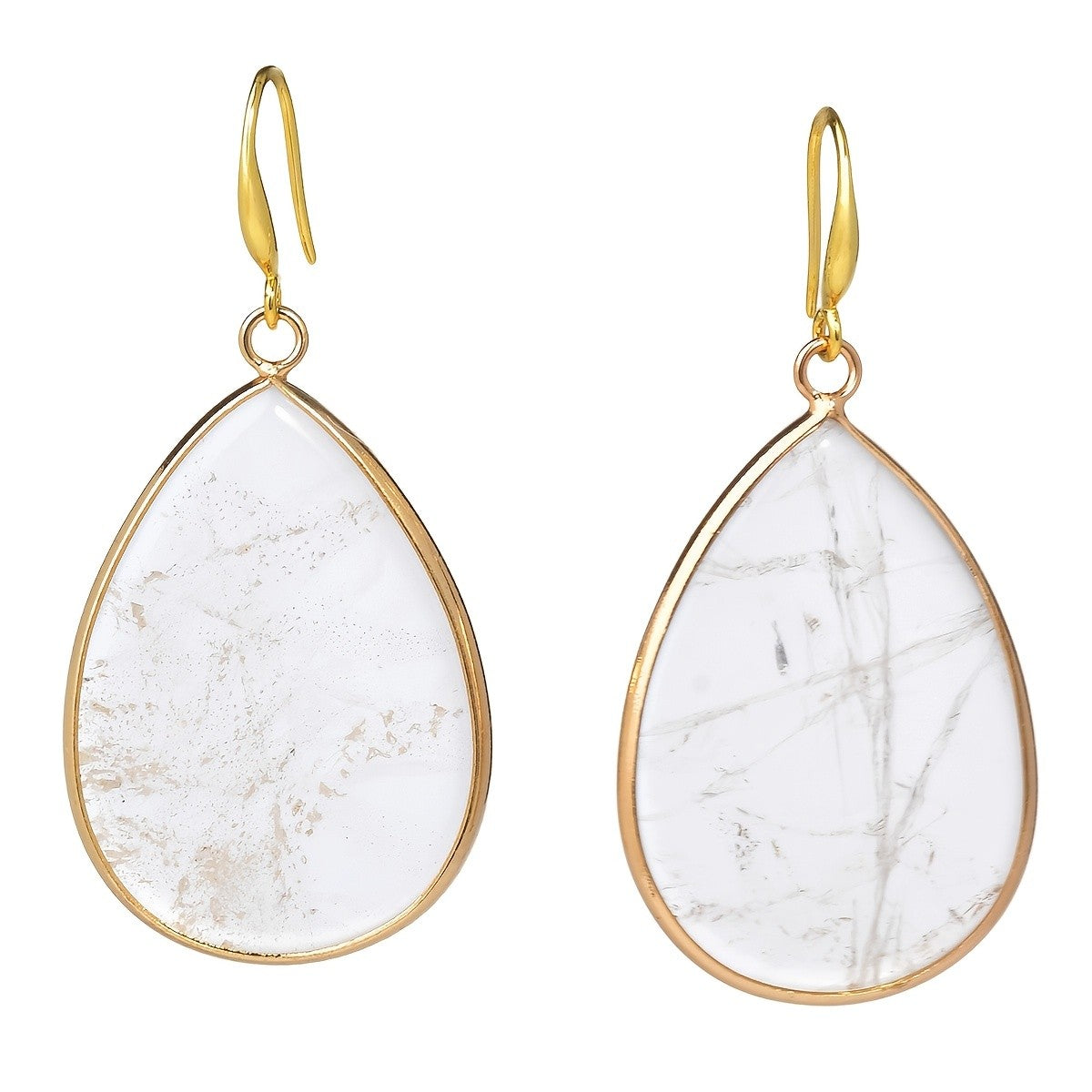 Teardrop Stone Drop Earrings