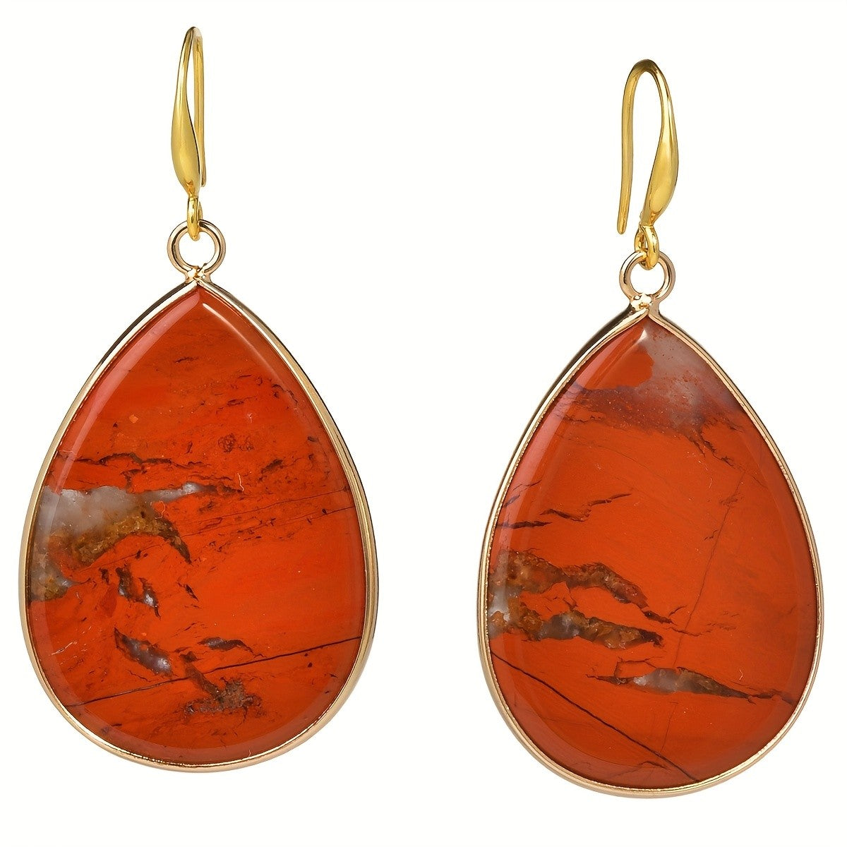 Teardrop Stone Drop Earrings