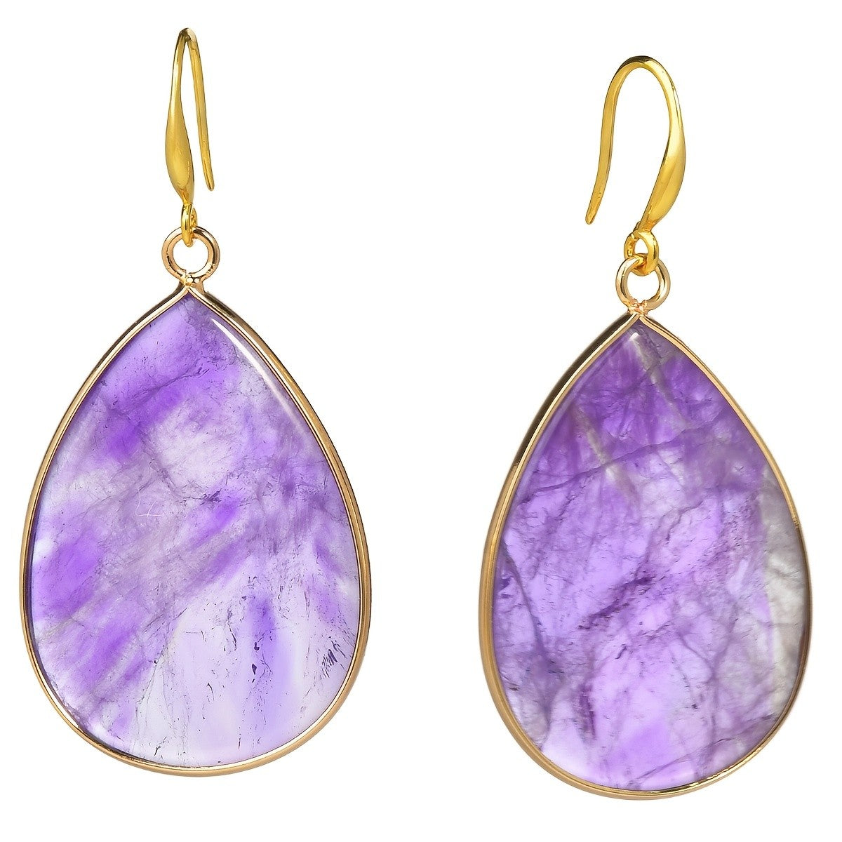 Teardrop Stone Drop Earrings