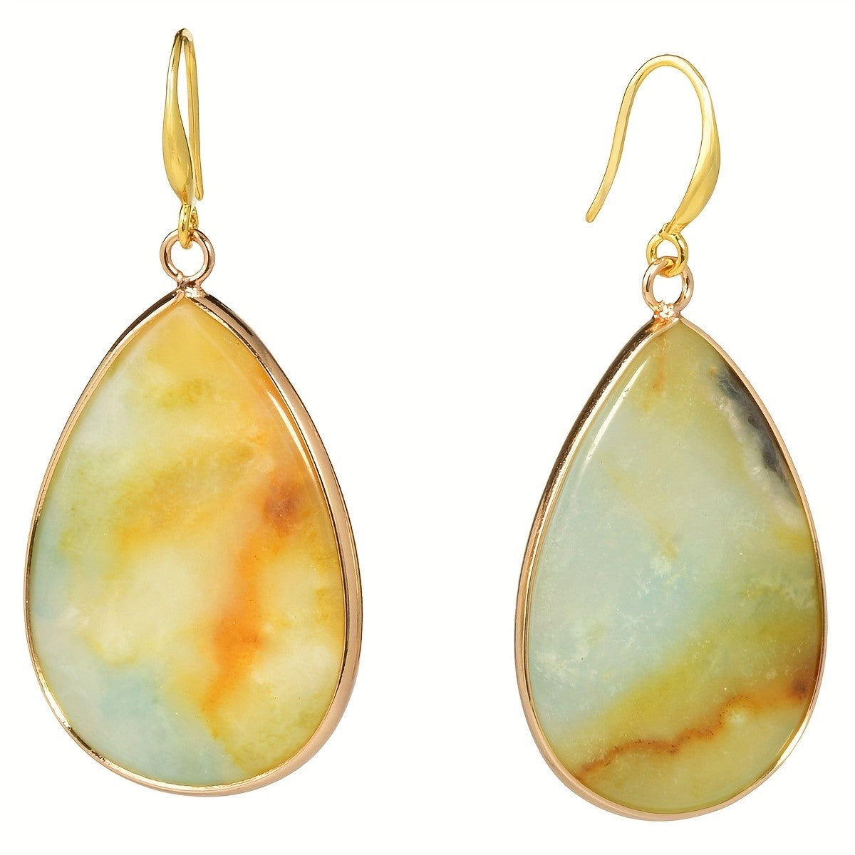 Teardrop Stone Drop Earrings