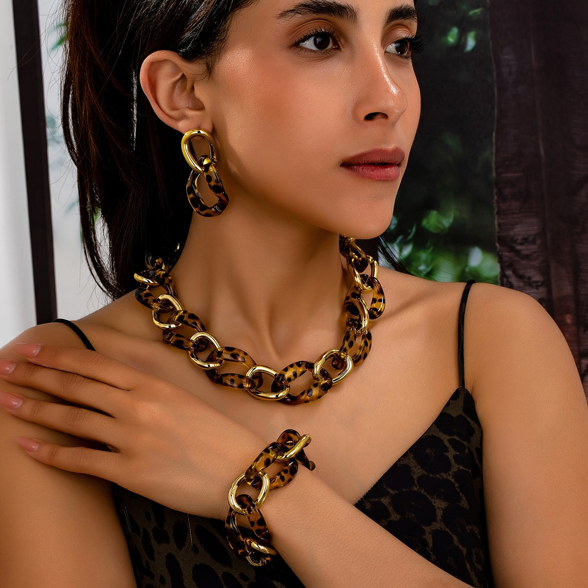Leopard Link Jewelry Set