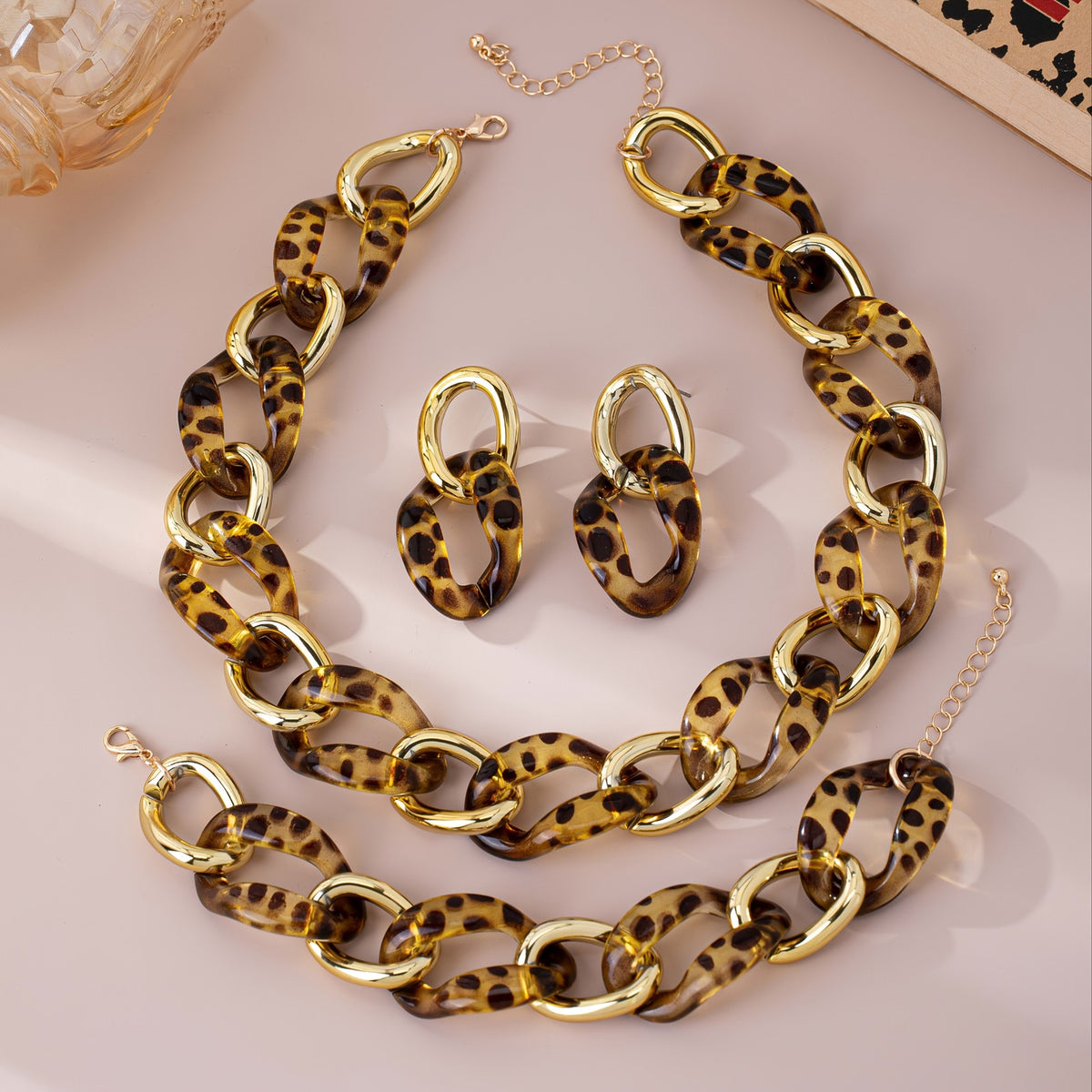 Leopard Link Jewelry Set