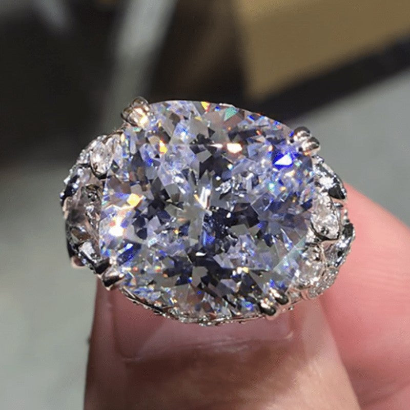 Floral Vine Crystal Ring