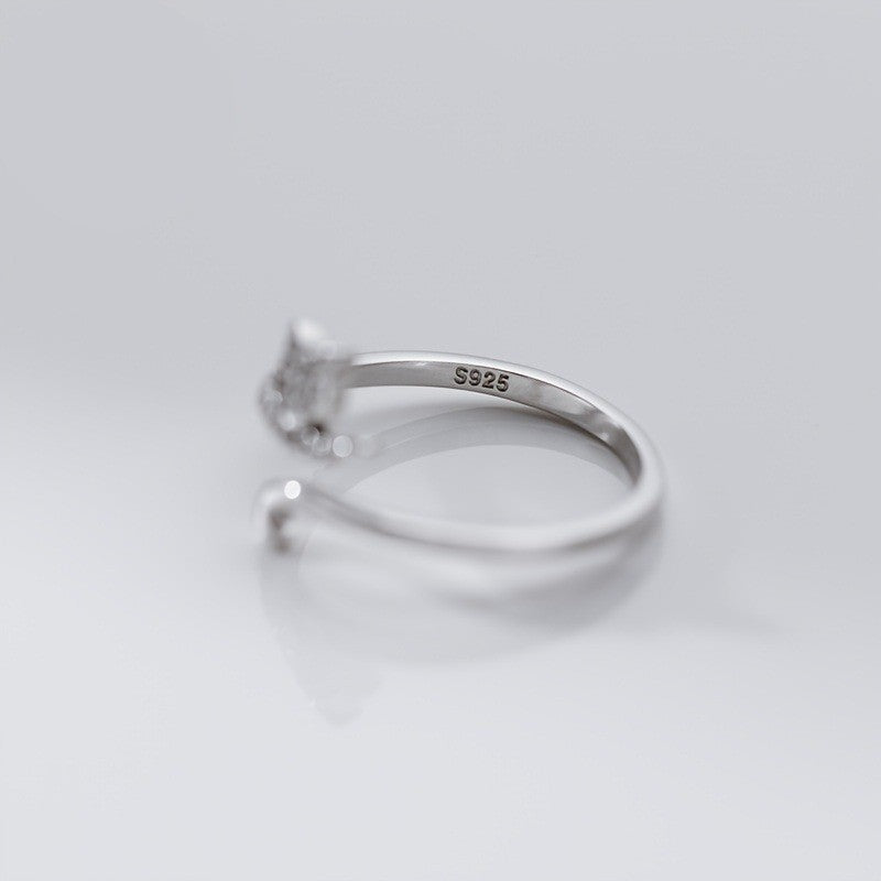 Crystal Cat Open Ring