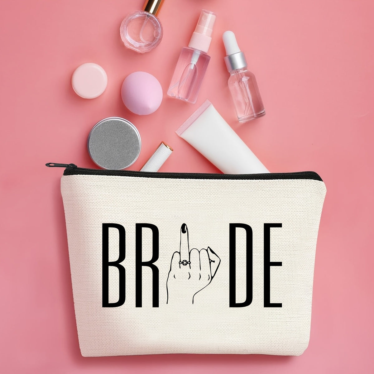Bride Graphic Zipper Pouch