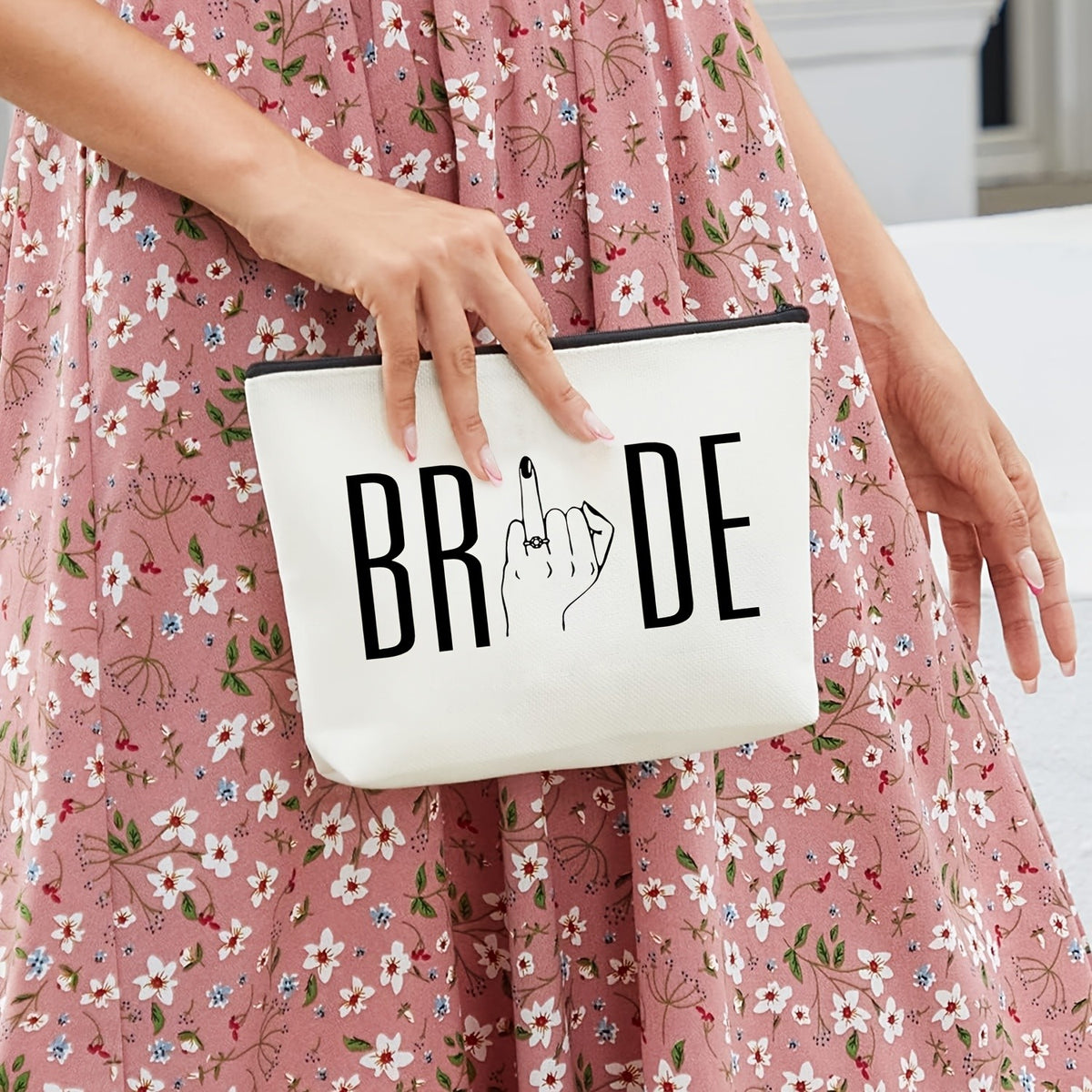 Bride Graphic Zipper Pouch