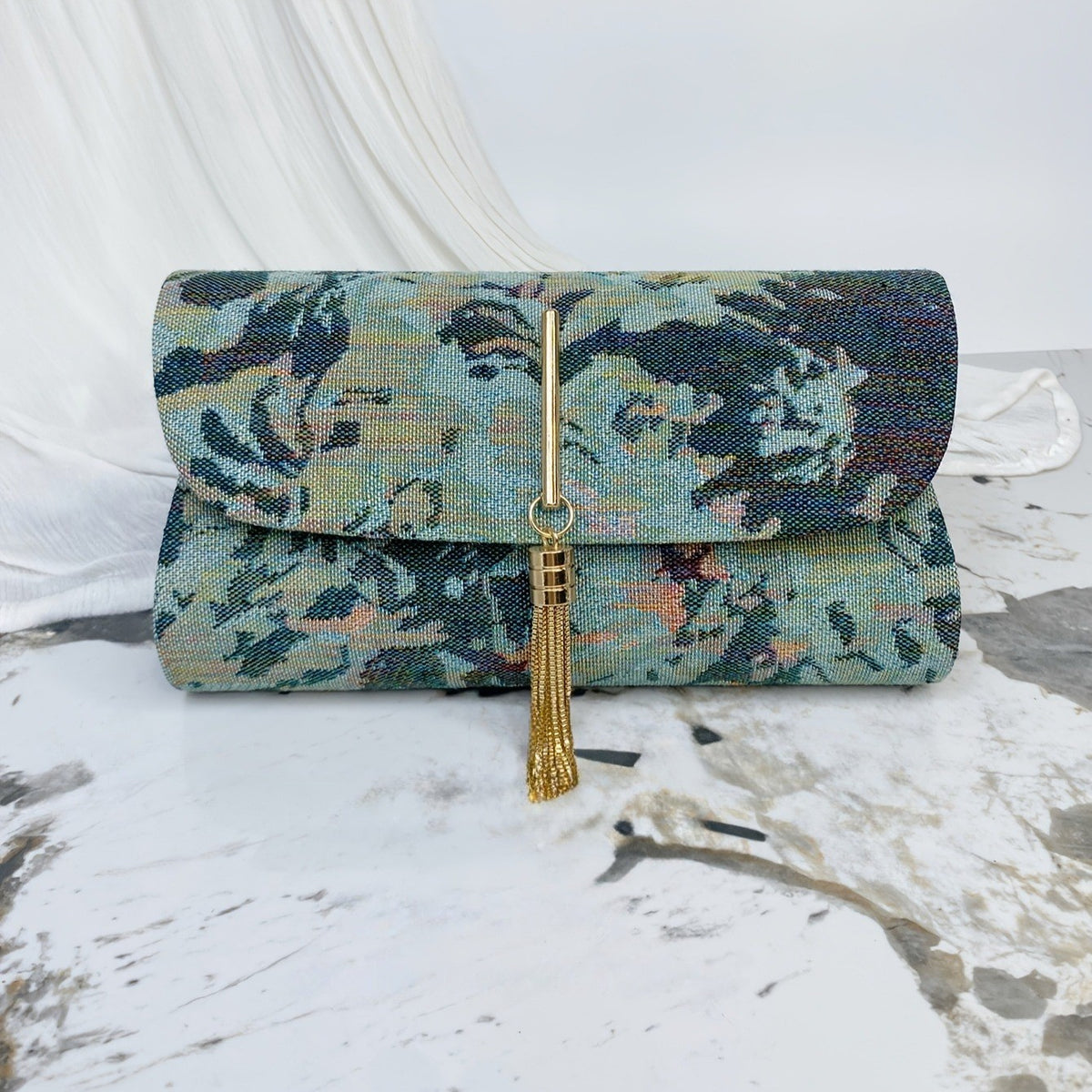 Floral Tapestry Clutch
