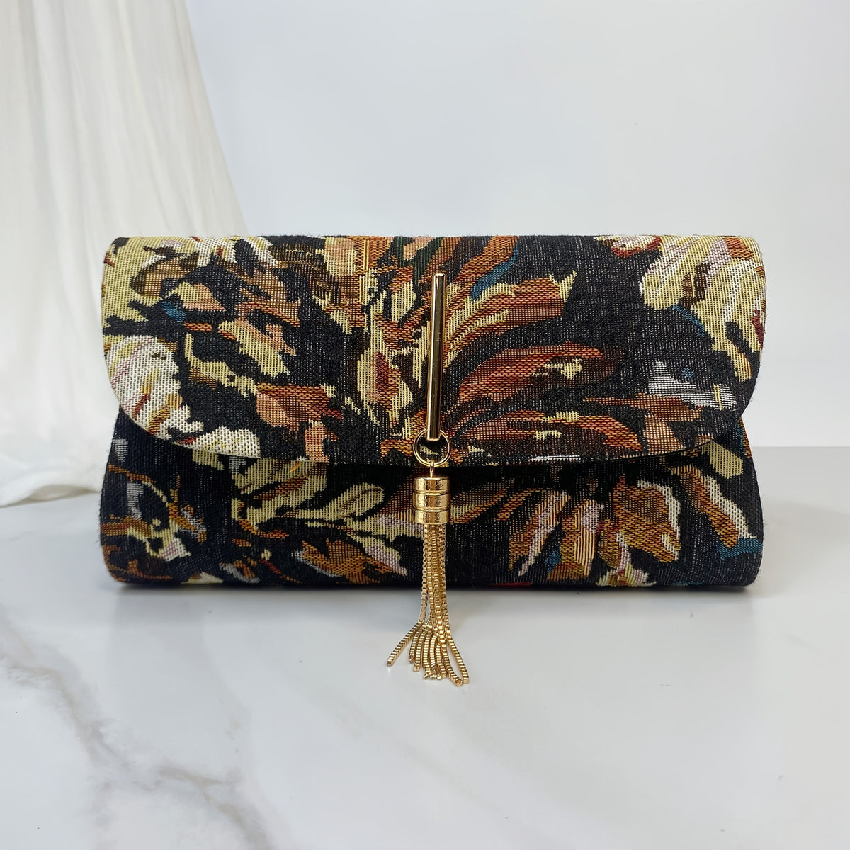 Floral Tapestry Clutch