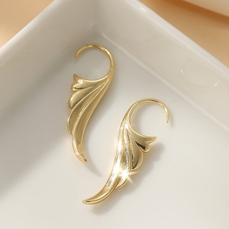 Sculpted Wing Hoop Earrings