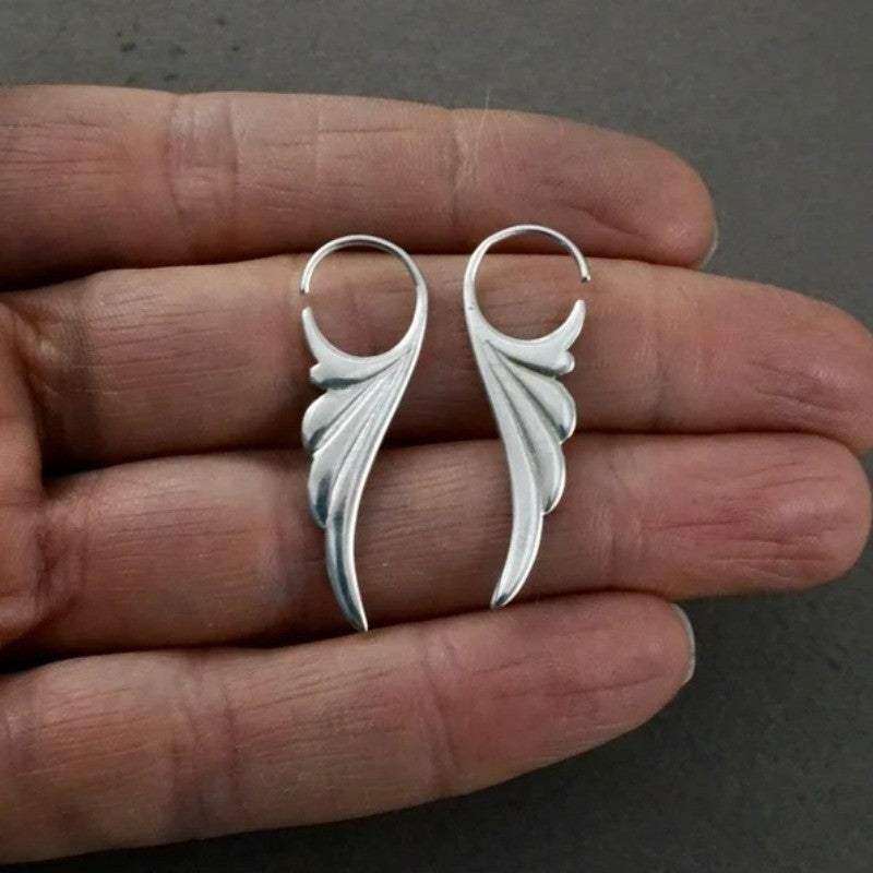 Sculpted Wing Hoop Earrings