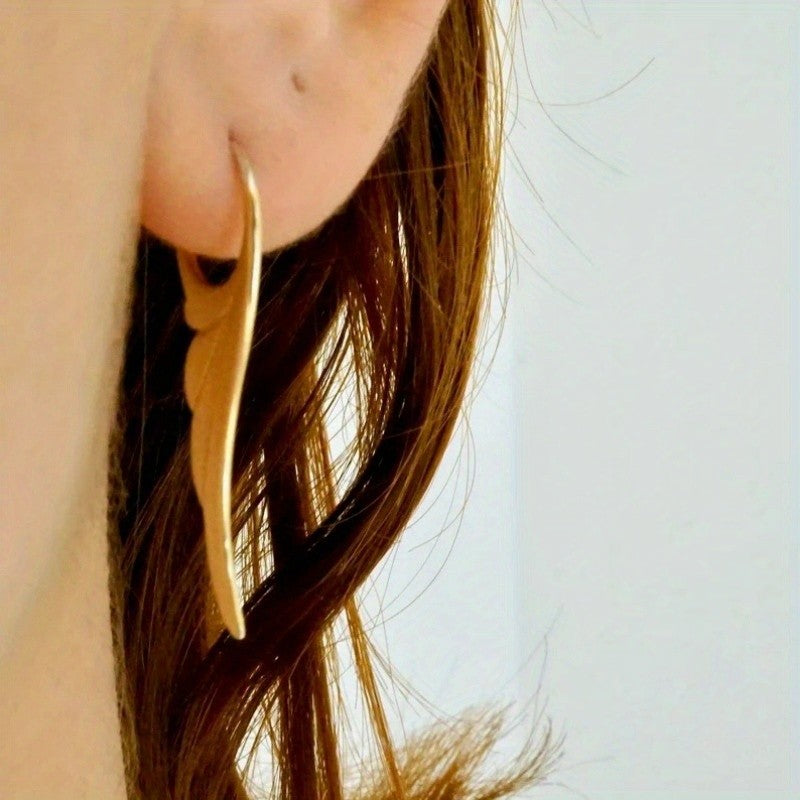 Sculpted Wing Hoop Earrings