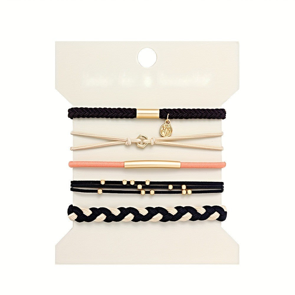 Mixed Braided Hair Tie & Bracelet Set