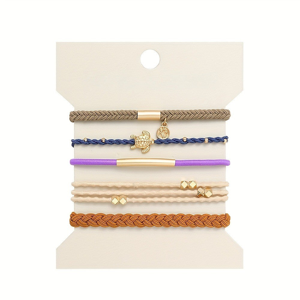Mixed Braided Hair Tie & Bracelet Set