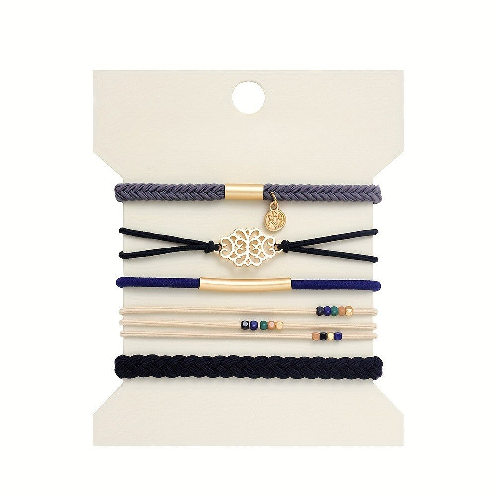 Mixed Braided Hair Tie & Bracelet Set