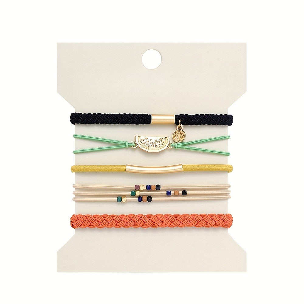 Mixed Braided Hair Tie & Bracelet Set