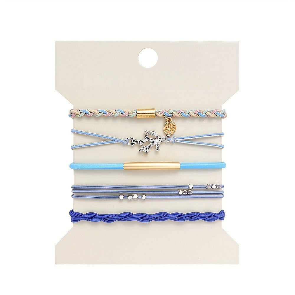 Mixed Braided Hair Tie & Bracelet Set