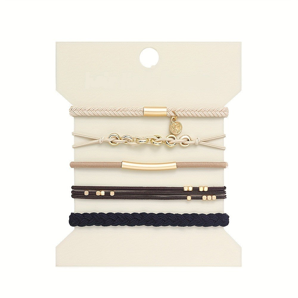 Mixed Braided Hair Tie & Bracelet Set