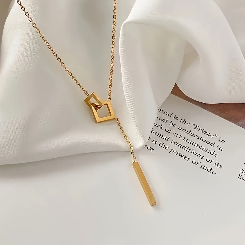 Geometric Square Bar Necklace