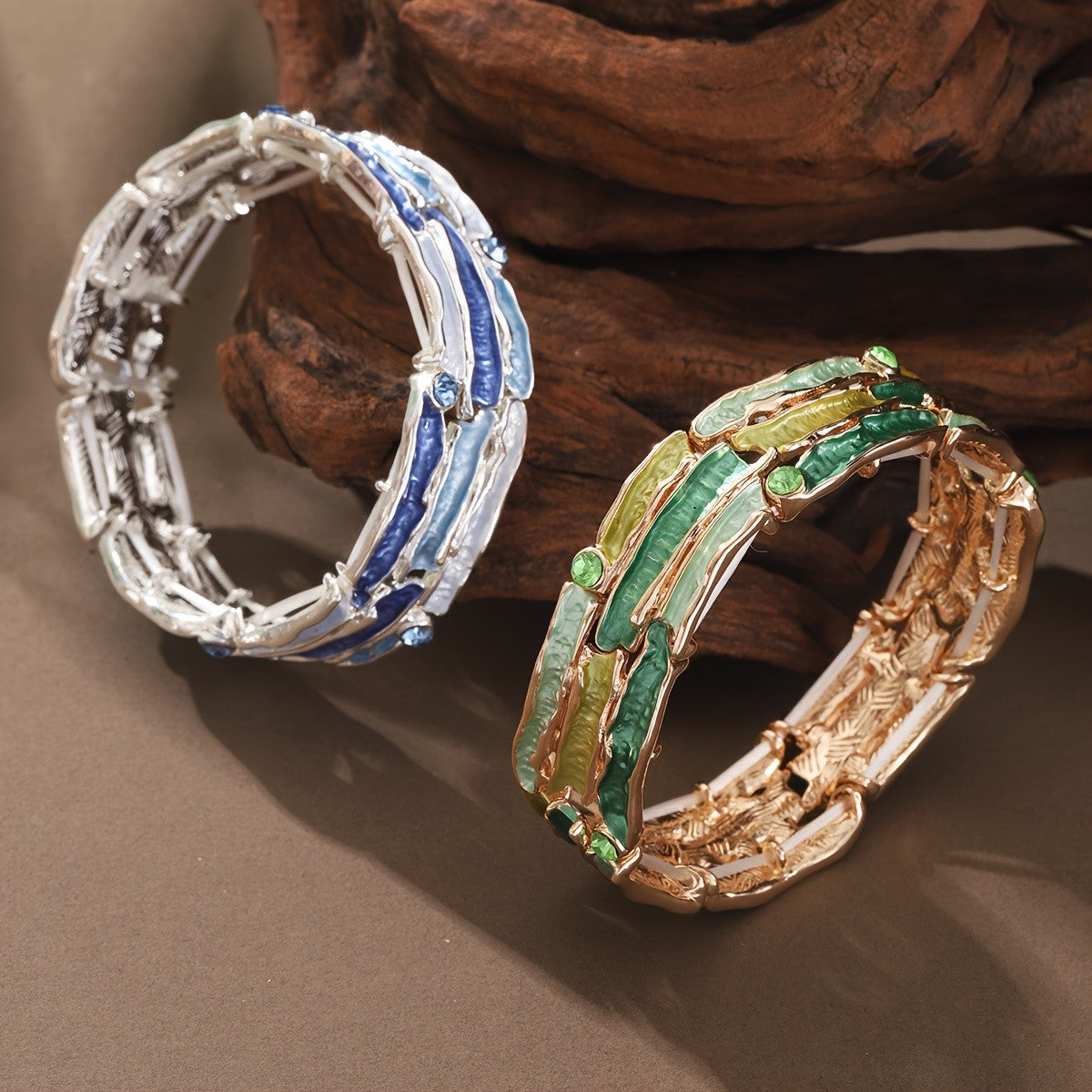 Green Bamboo Cuff Bracelet