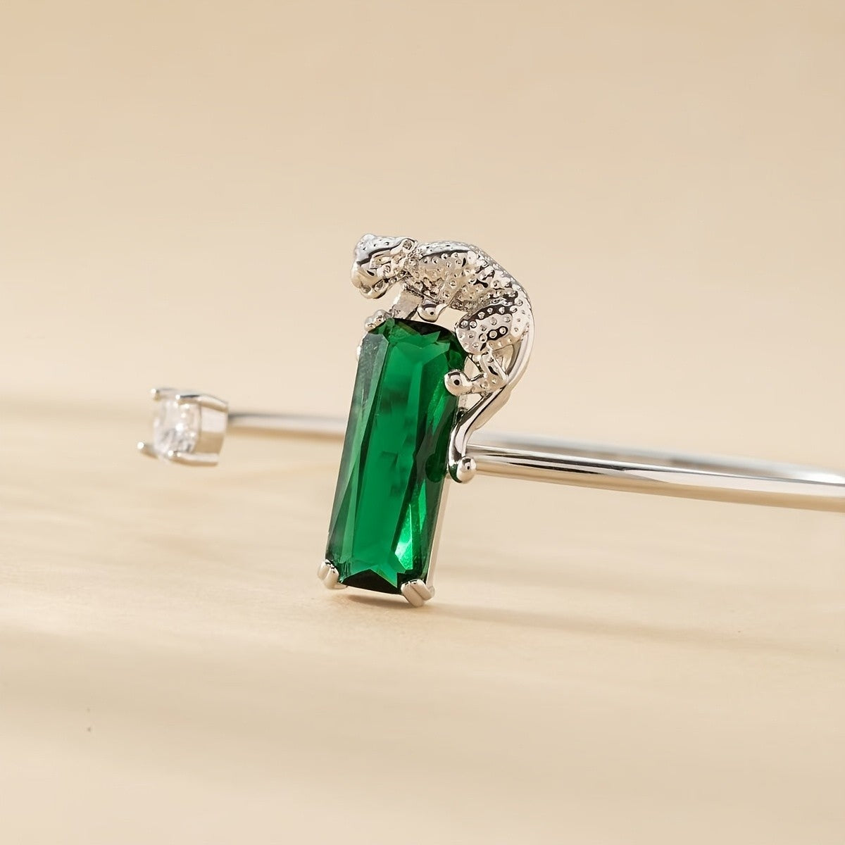 Leopard Emerald Cuff Bracelet