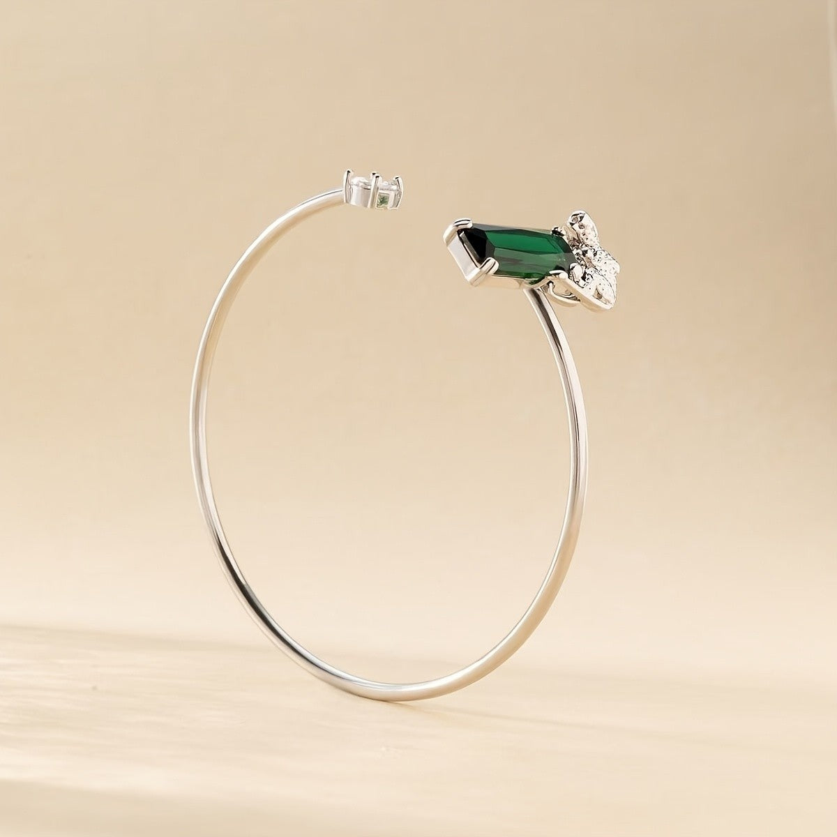 Leopard Emerald Cuff Bracelet
