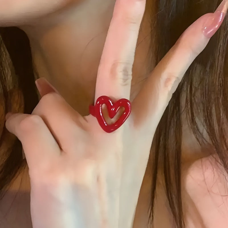Bold Heart Outline Ring