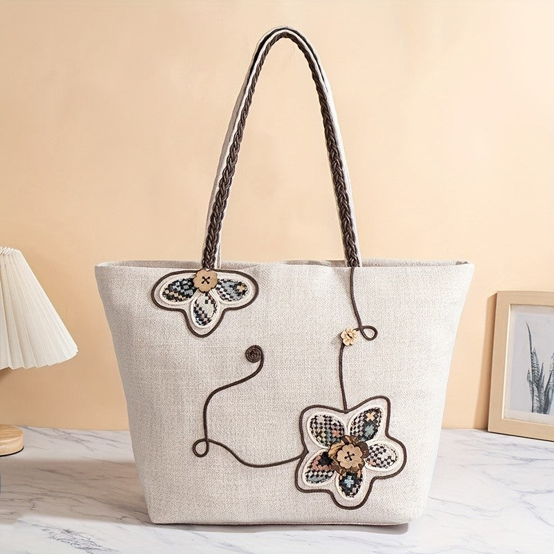 Floral Patchwork Tote Bag
