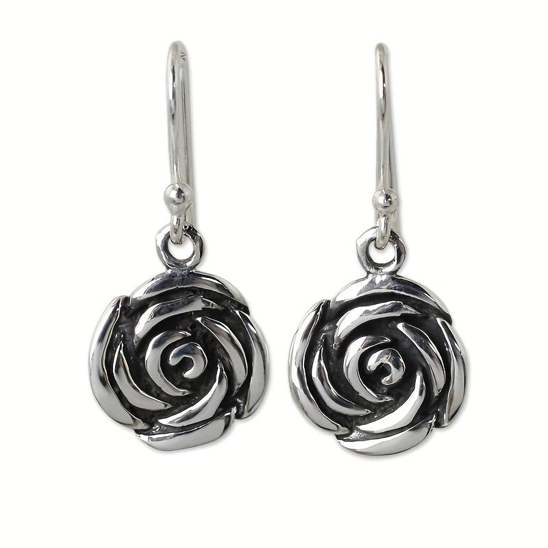 Rose Flower Drop Earrings