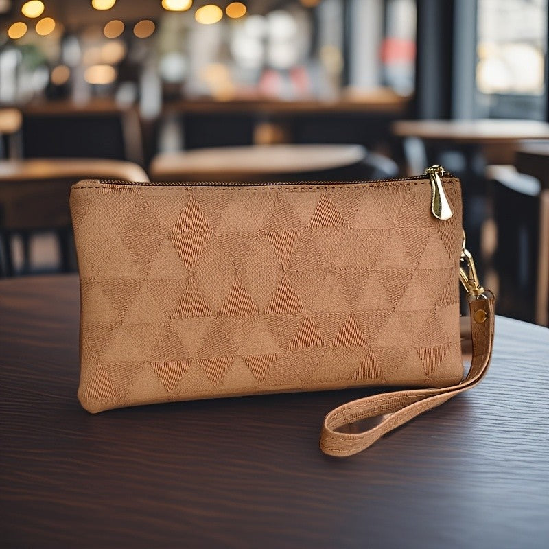 Textured Zip Wristlet