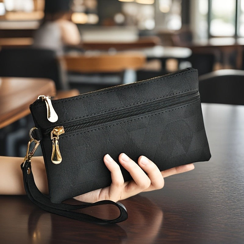 Textured Zip Wristlet