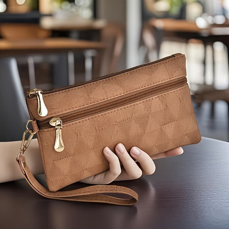 Textured Zip Wristlet
