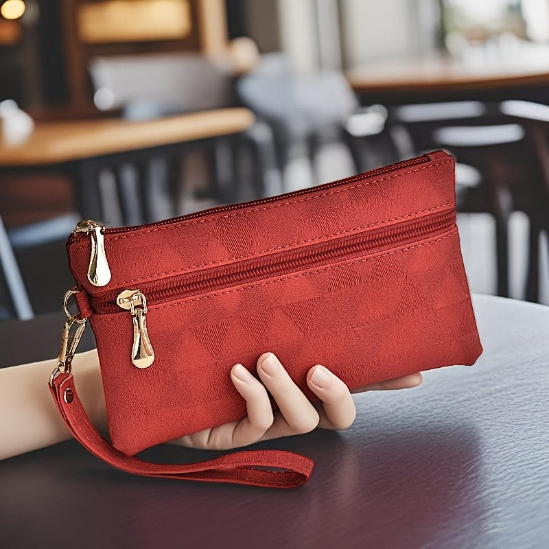 Textured Zip Wristlet
