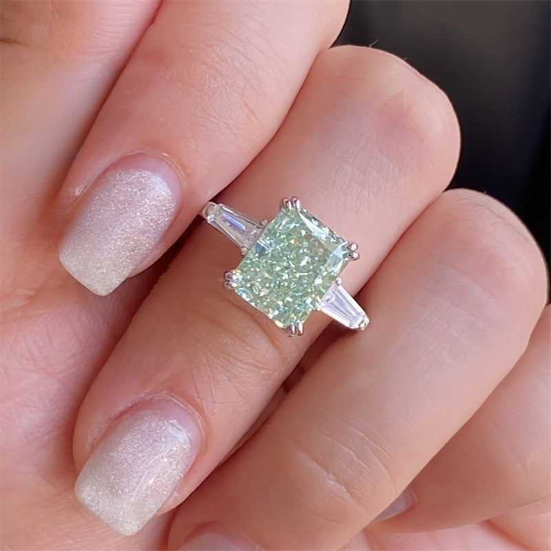Mint Green Crushed Ice Ring