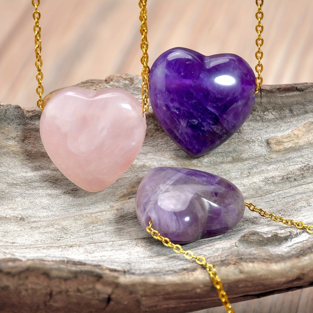 Heart Stone Pendant Necklace