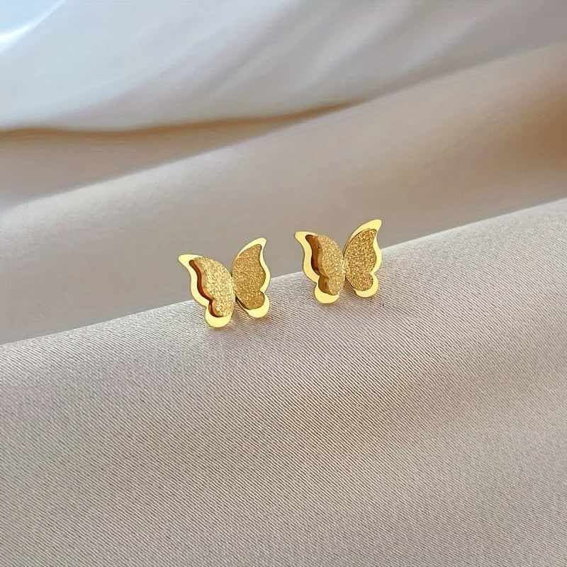 Glitter Butterfly Stud Earrings