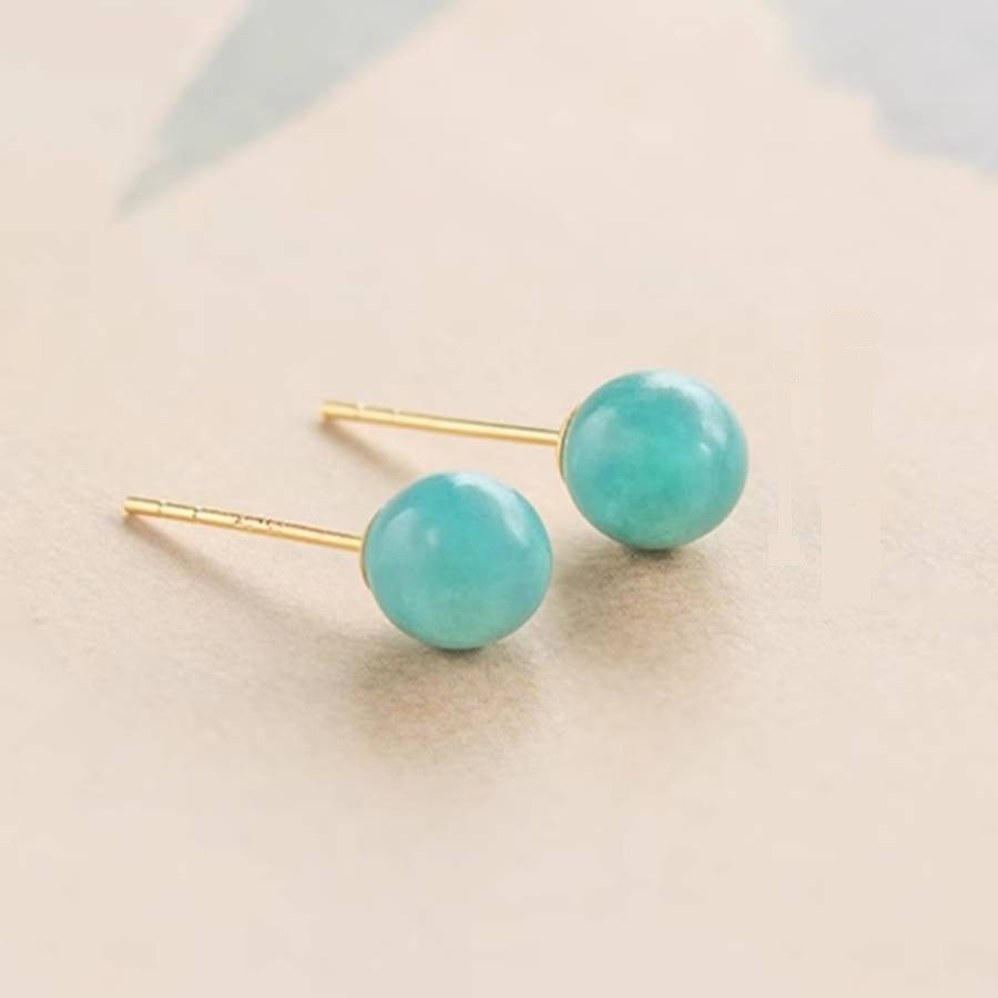 Turquoise Sphere Stud Earrings