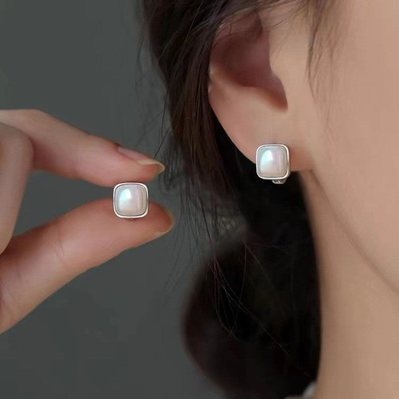 Square Imitation Pearl Earrings