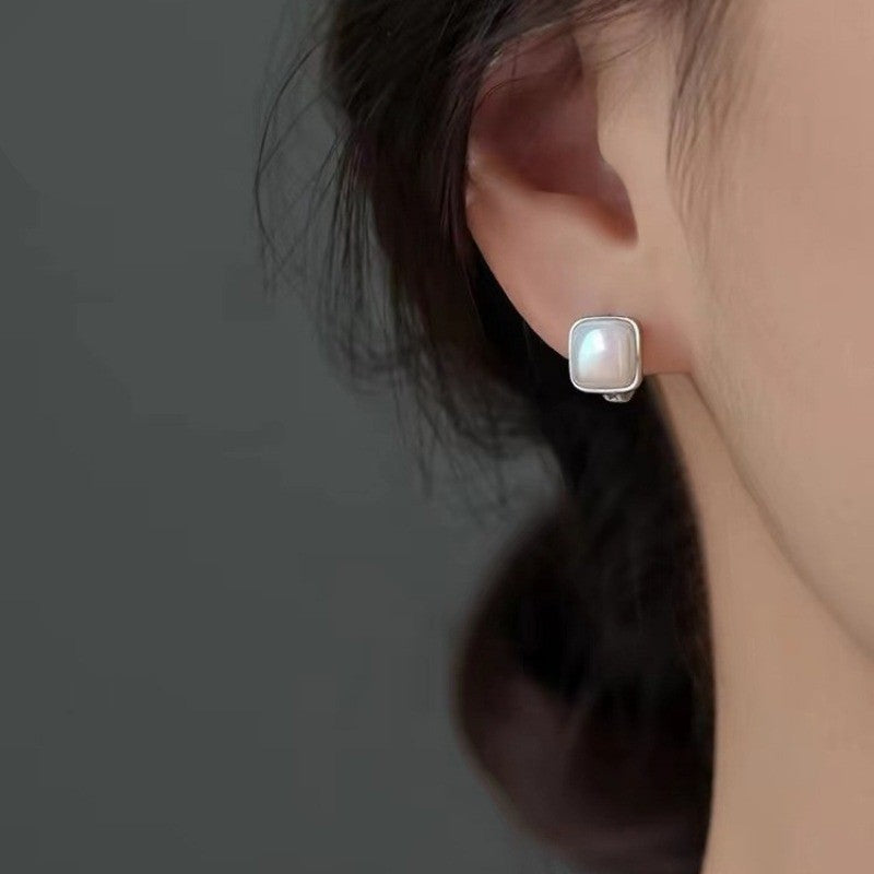Square Imitation Pearl Earrings