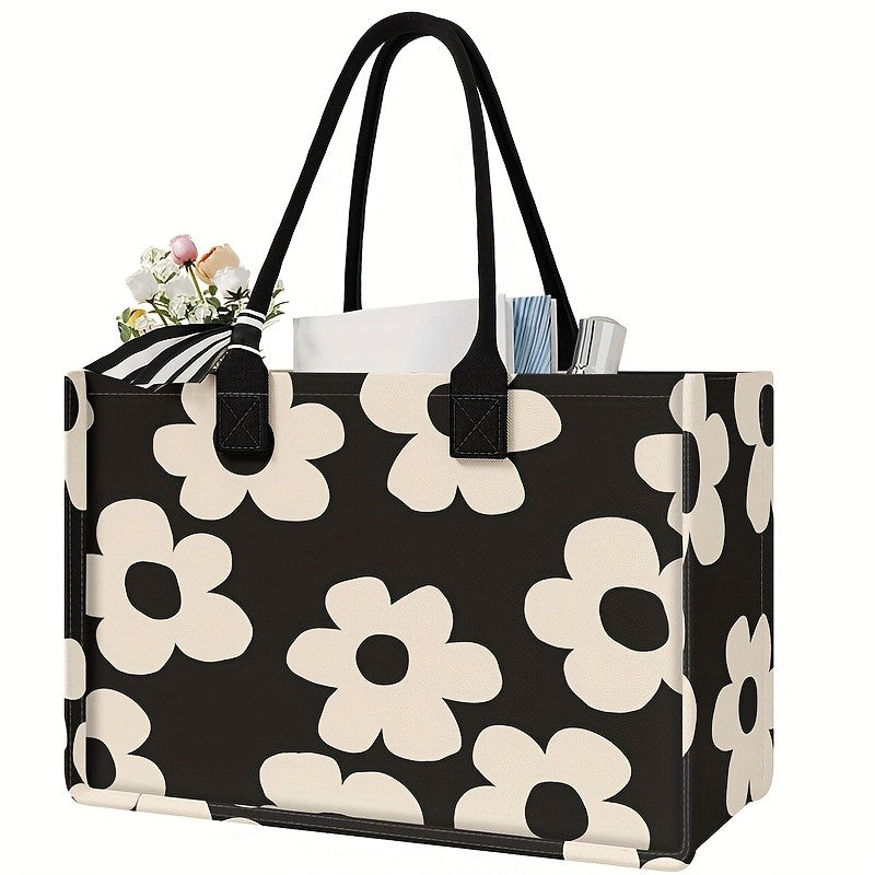 Floral Print Tote Bag
