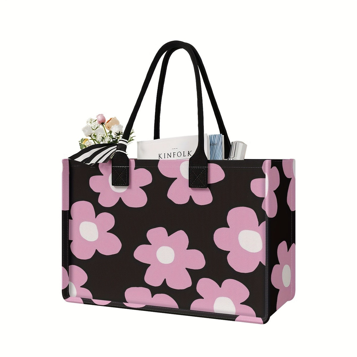 Floral Print Tote Bag
