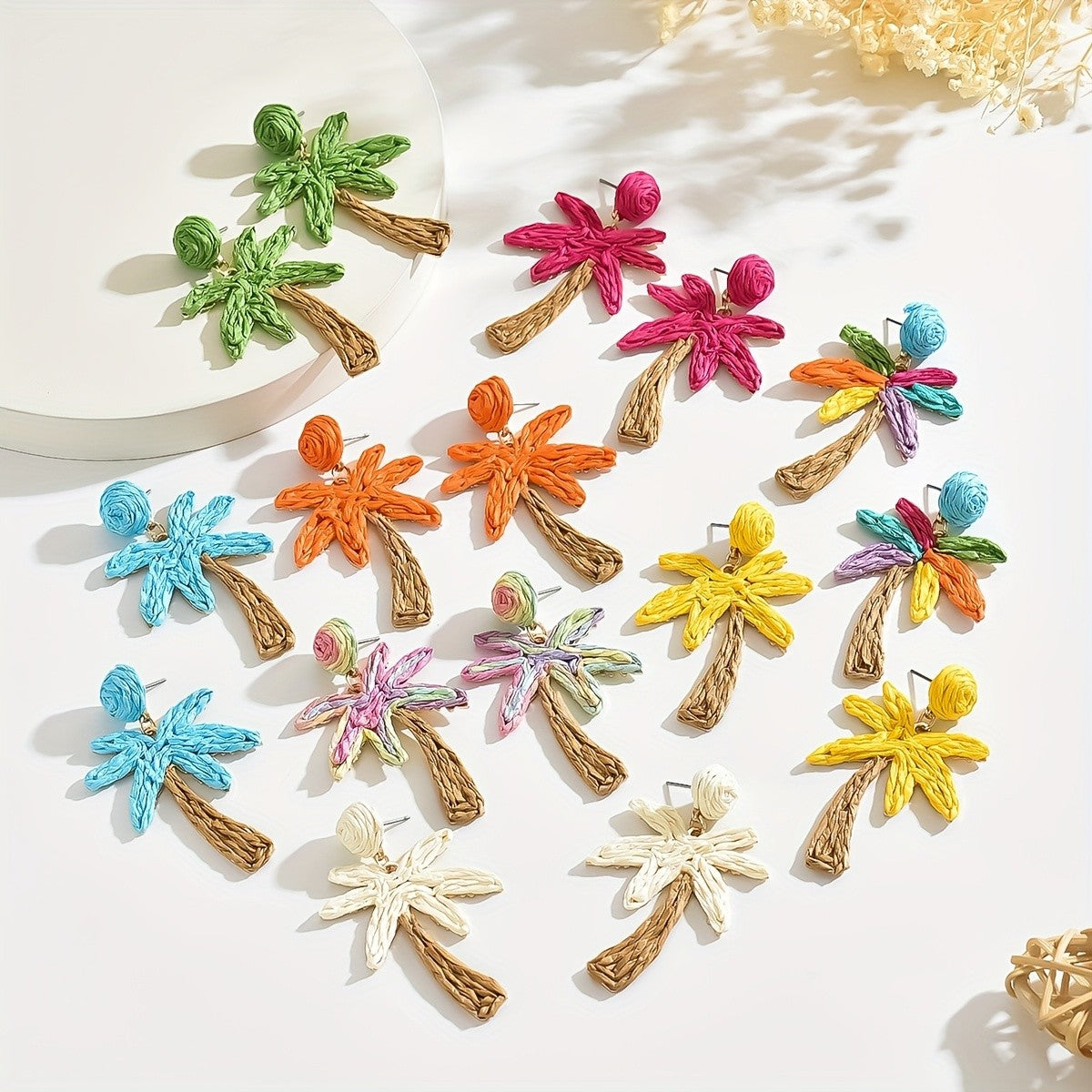 Colorful Palm Tree Earrings