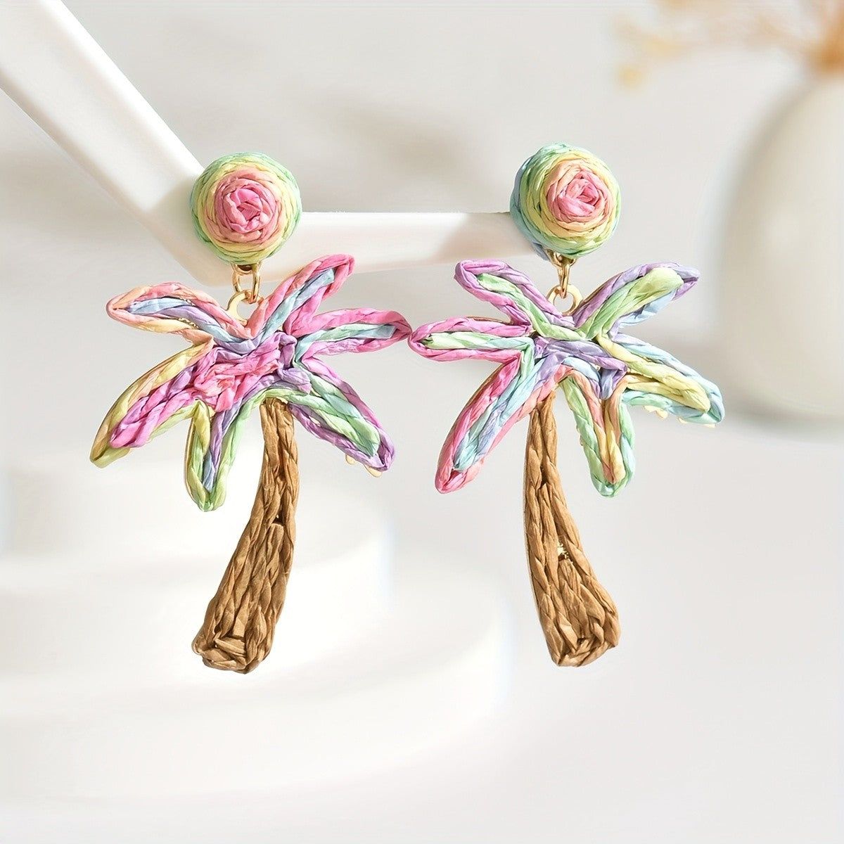 Colorful Palm Tree Earrings