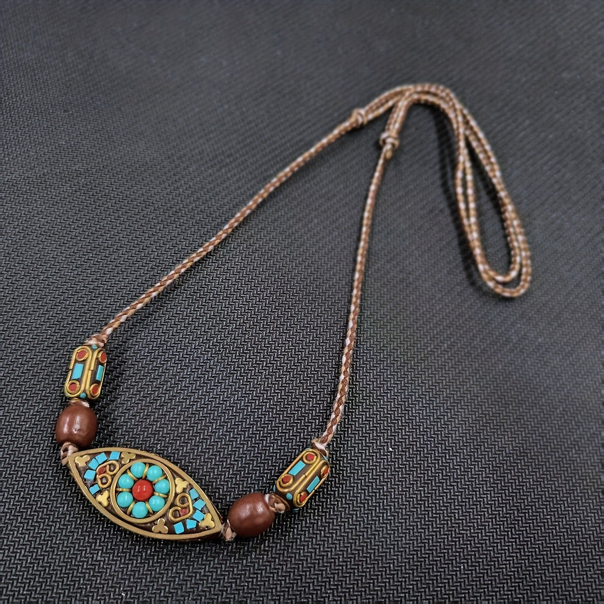 Colorful Floral Eye Necklace