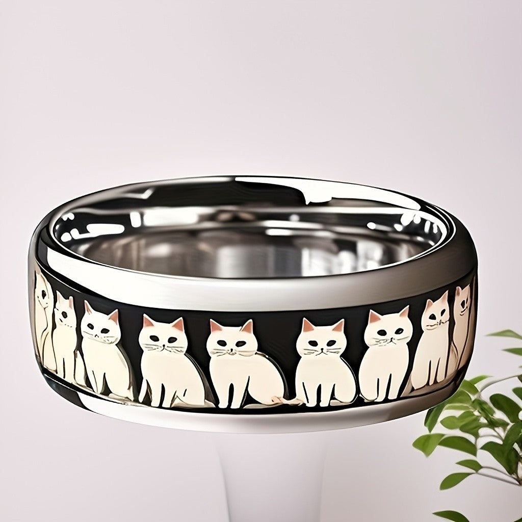 Vertical Cat Row Ring