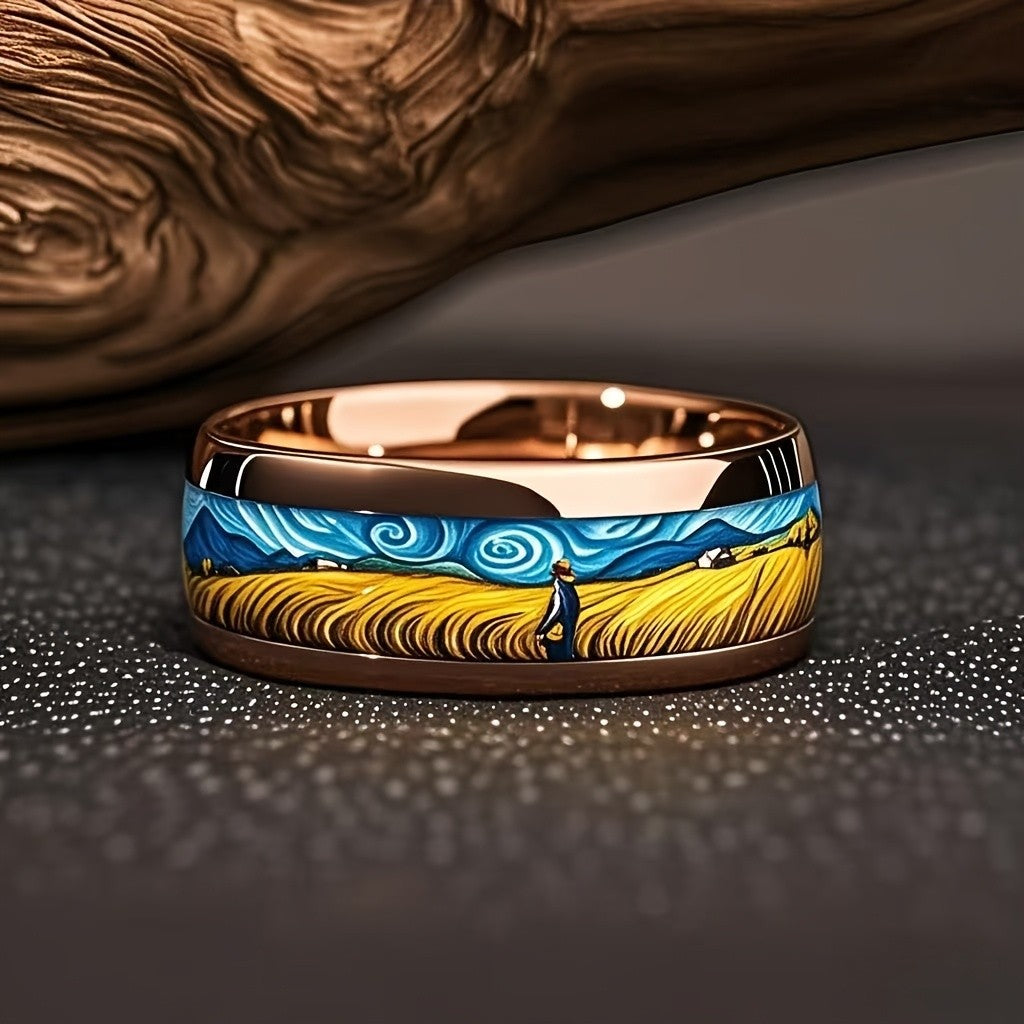 Swirling Sky Landscape Ring