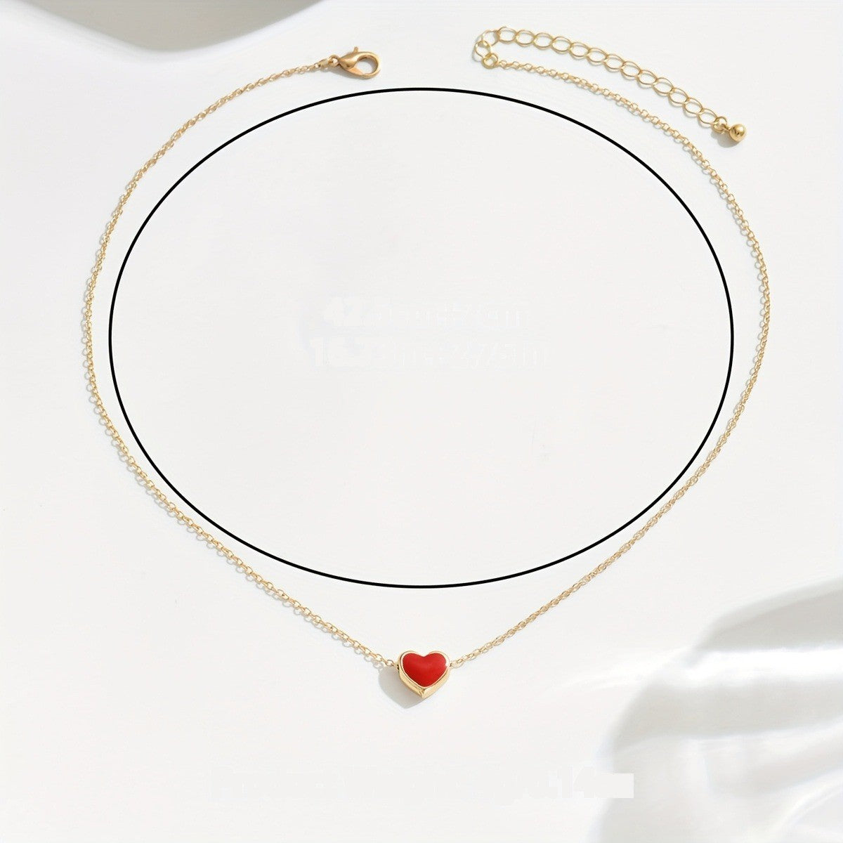 Small Enamel Heart Necklace