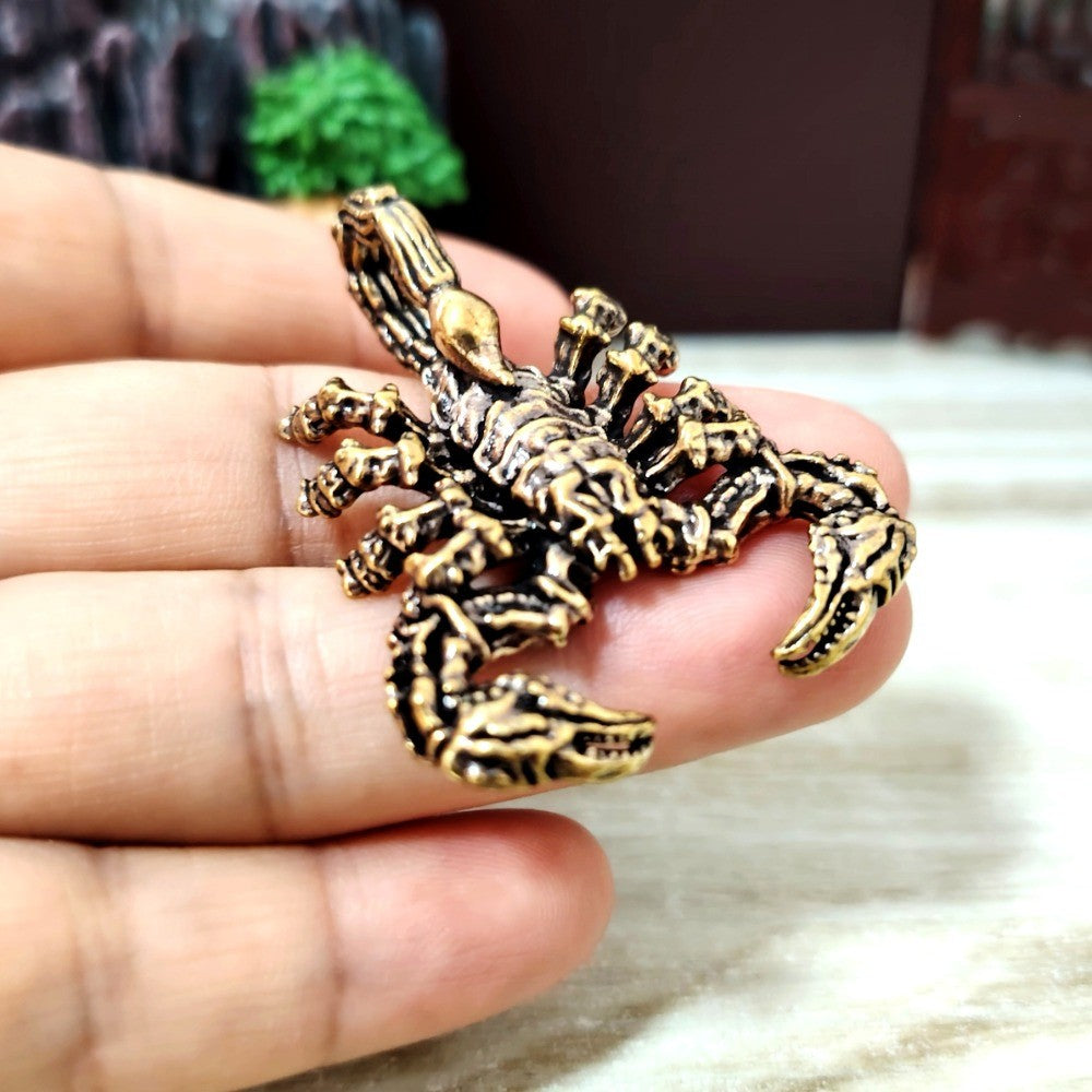 Antique Brass Scorpion Figurine