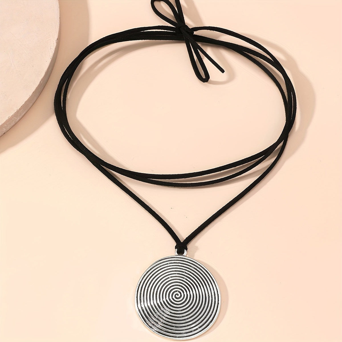 Concentric Circle Wrap Choker Necklace
