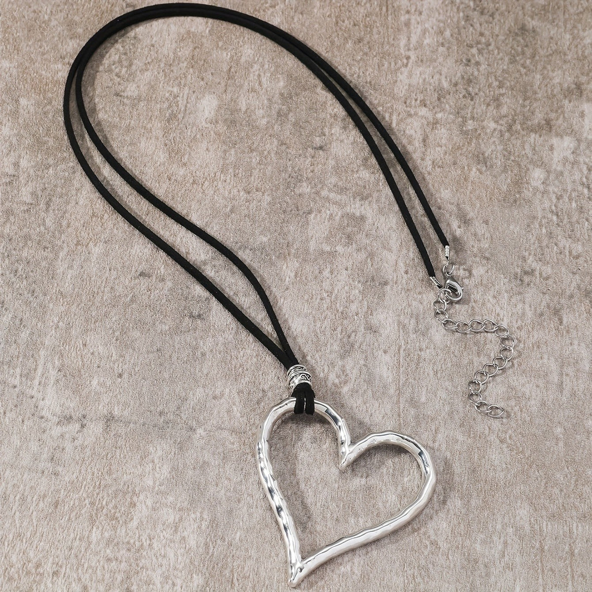 Open Heart Cord Necklace